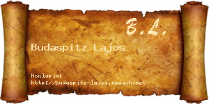 Budaspitz Lajos névjegykártya
